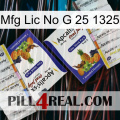 Mfg Lic No G 25 1325 12